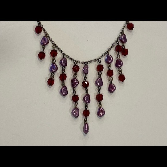 Express beaded tiered necklace. Wear as a choker or little longer up to 17” - Picture 7 of 9